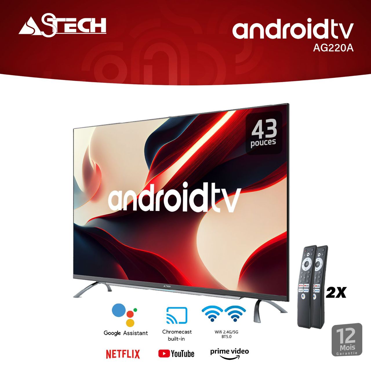 Smart TV 43 pouces ASTECH 
