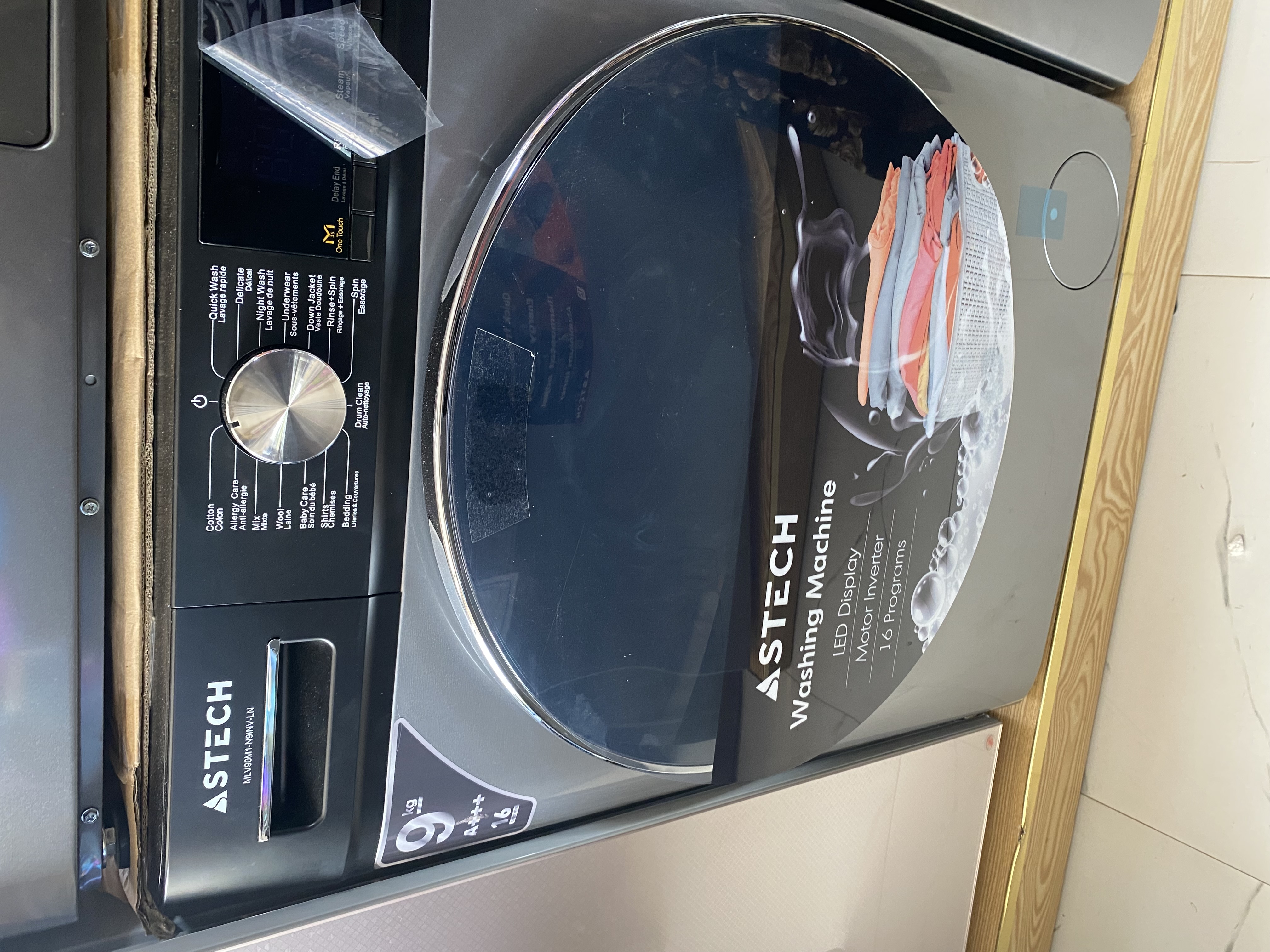 Astech Machine à Laver Astech 9 Kg Inverter – Performance, Économie et Confort