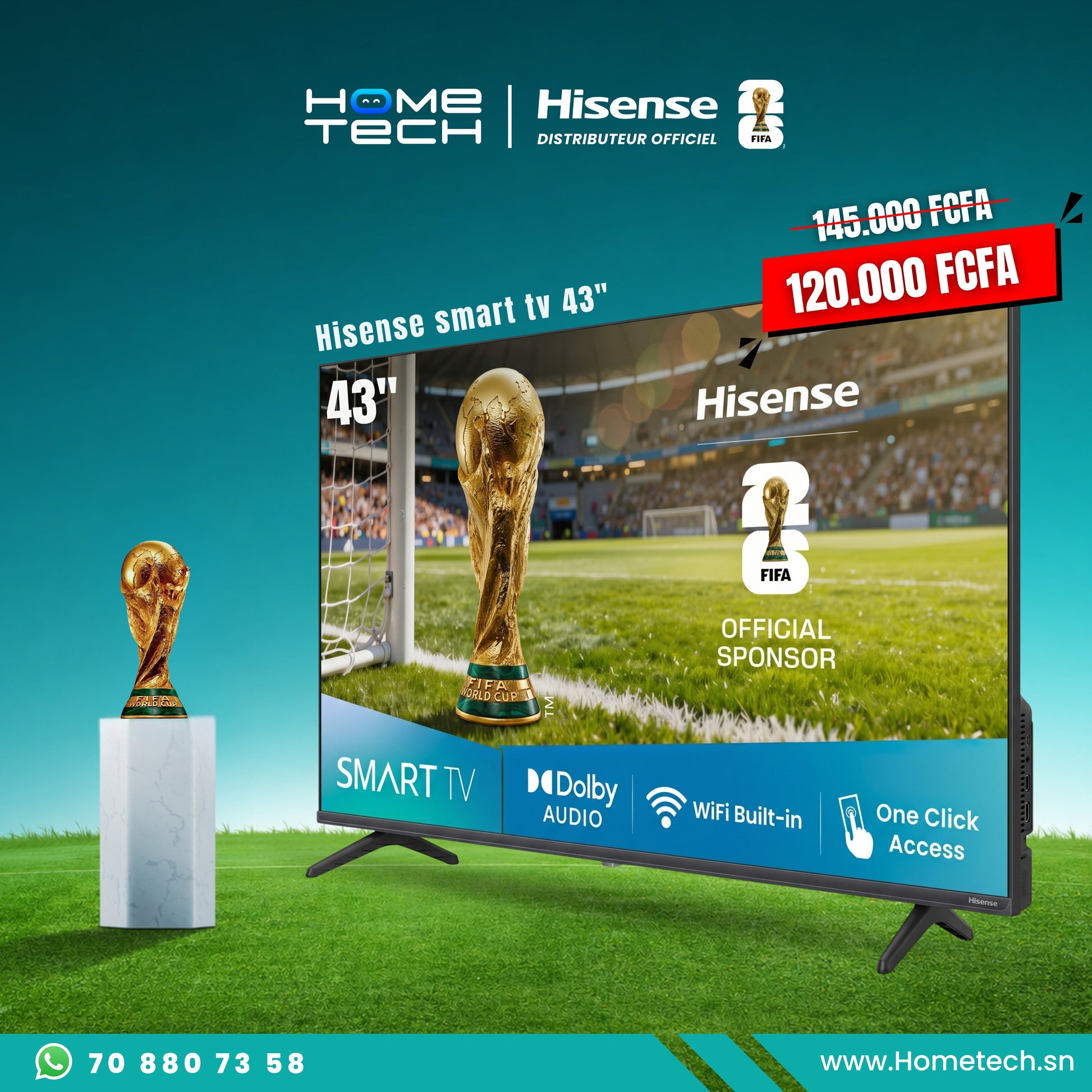 Hisense TV LED 43" Smart VIDAA - 43A4Q