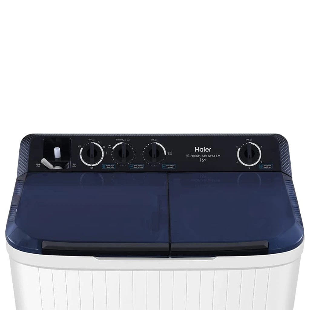 Haier Machine à Laver – Semi-Automatique – 16KG HTW160-M1217 Double Cuve Lavage + Essorage