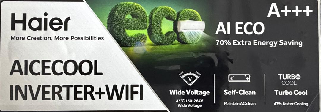 CLIMATISEUR HAIER HSU-10QF14CI AICE COOL BLACK MIRROR 10000BTU