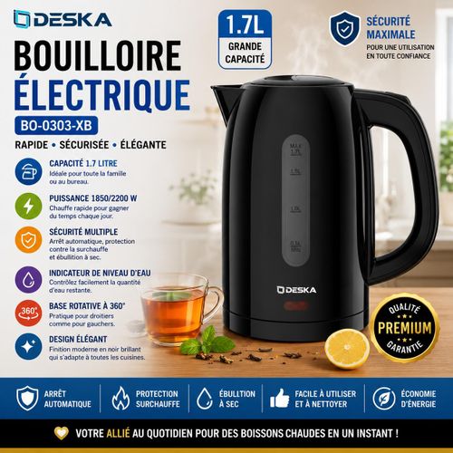 Deska Bouilloire Electrique -BO0303-XB - 1.7 litres - 1850/2200 W