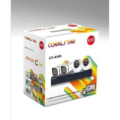 Kit Caméra De Surveillance Coralstar 4 Caméras CS4HD