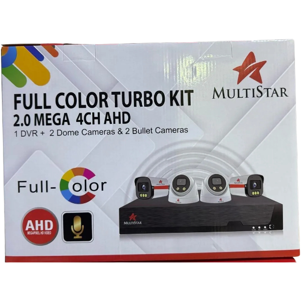 Kit de Surveillance MultiStar Full-Color Turbo 2.0MP 4CH AHD