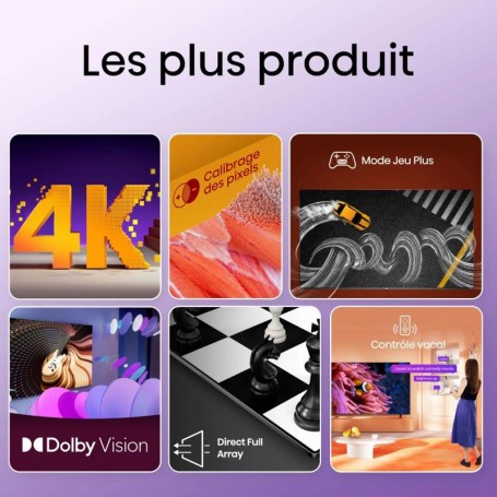 TÉLÉVISEUR HISENSE 85 POUCES - SMART UHD 4K - 85A6K